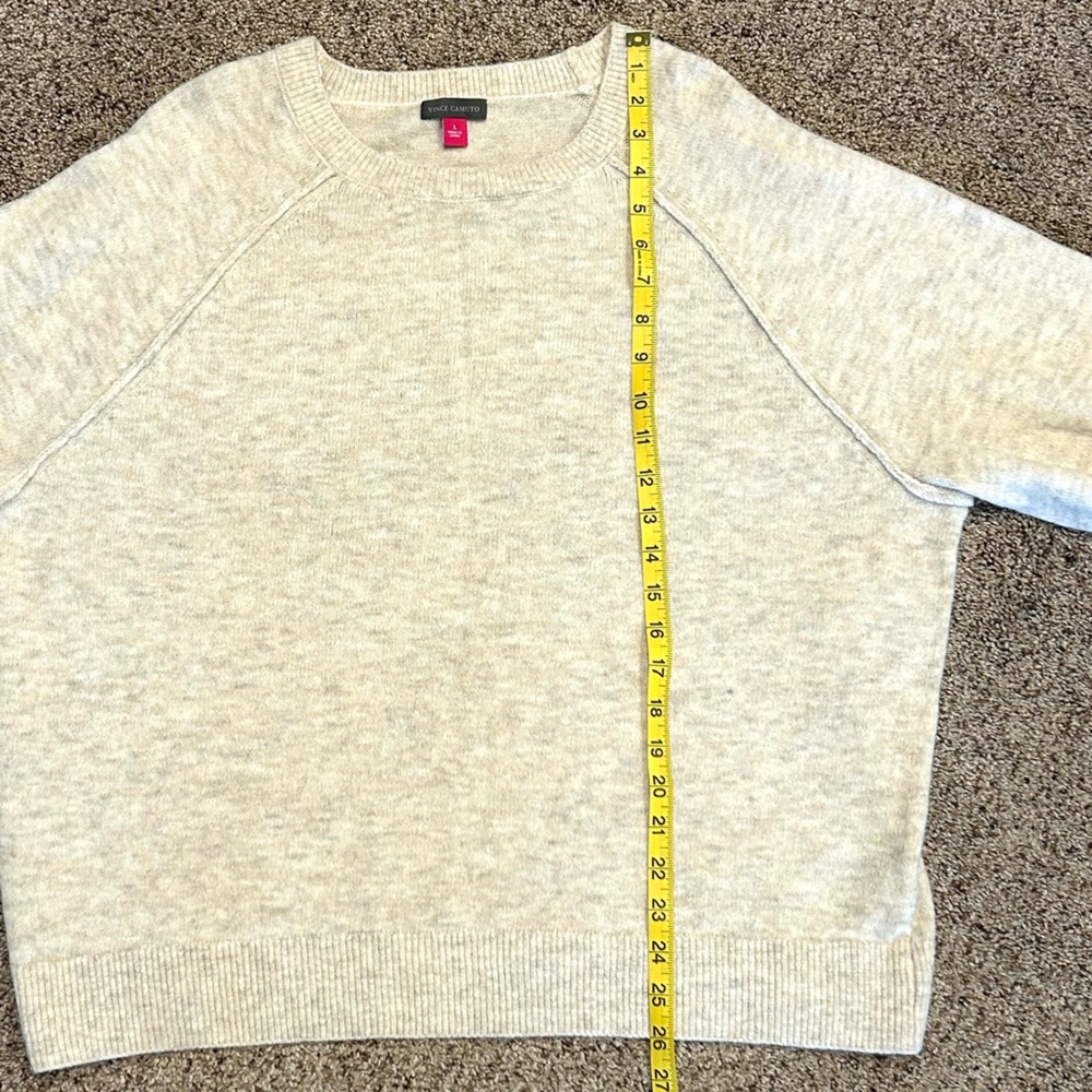 Vince Camuto Crew Knit Sweater w/ Raglan Sleeves. Women’s L in Malted - NWT - Picture 16 of 16